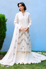 PETAL PARADISE-3PC EMBROIDERED LAWN SUIT