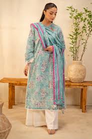 Zellbury-Unstitched Embroidered Shirt Dupatta-0021