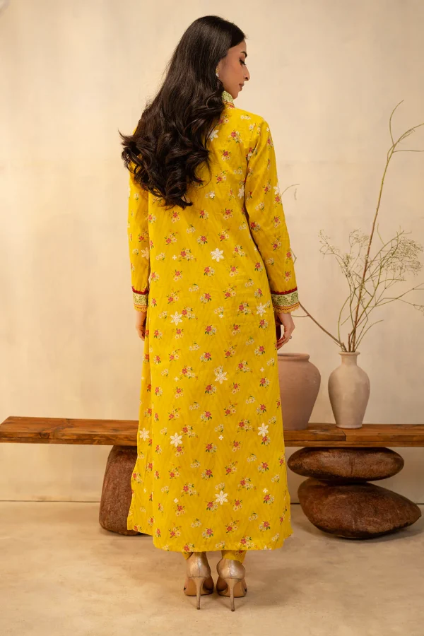Zellbury-Unstitched Embroidered Shirt Shalwar - 0098 - Image 3