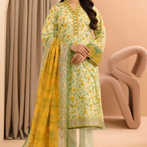 Zellbury-Unstitched Embroidered Shirt Dupatta - 0104