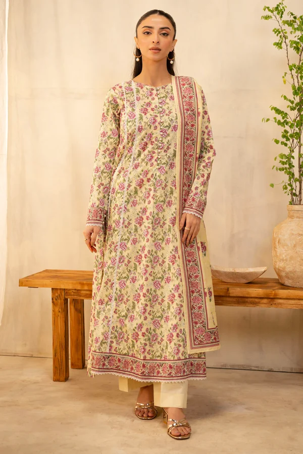 Zellbury-Unstitched Shirt Dupatta - 0009
