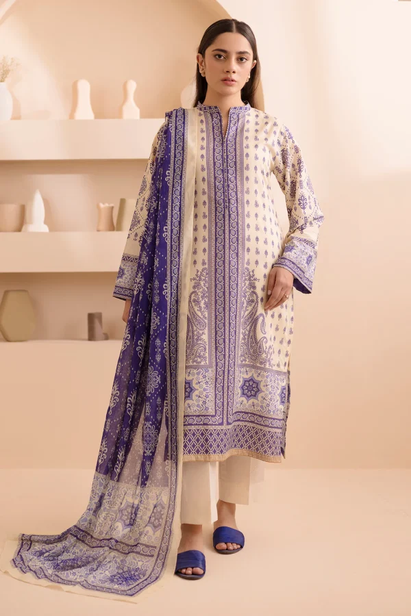Zellbury- Unstitched-Digital Printed Shirt Dupatta - 0158