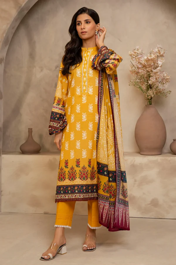 Zellbury-Unstitched 3pcs Shirt Shalwar Dupatta - 0128