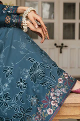 AQUA COBALT-3 PC EMBROIDERED LAWN SUIT - Image 3