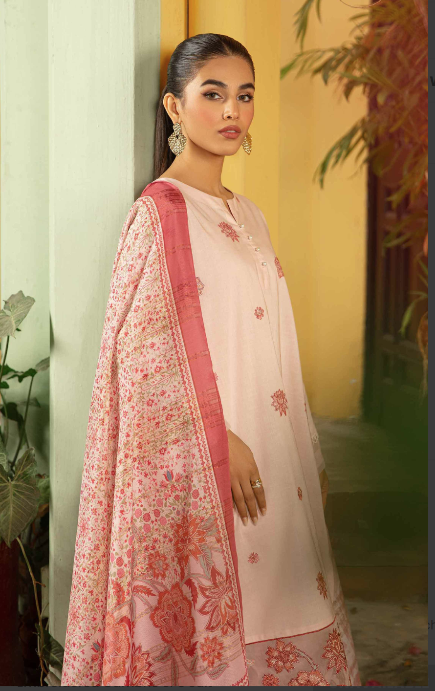 Nishat Summer Unstitched Embroidered Cambric 3Pc Suit - 42401082 - Image 2